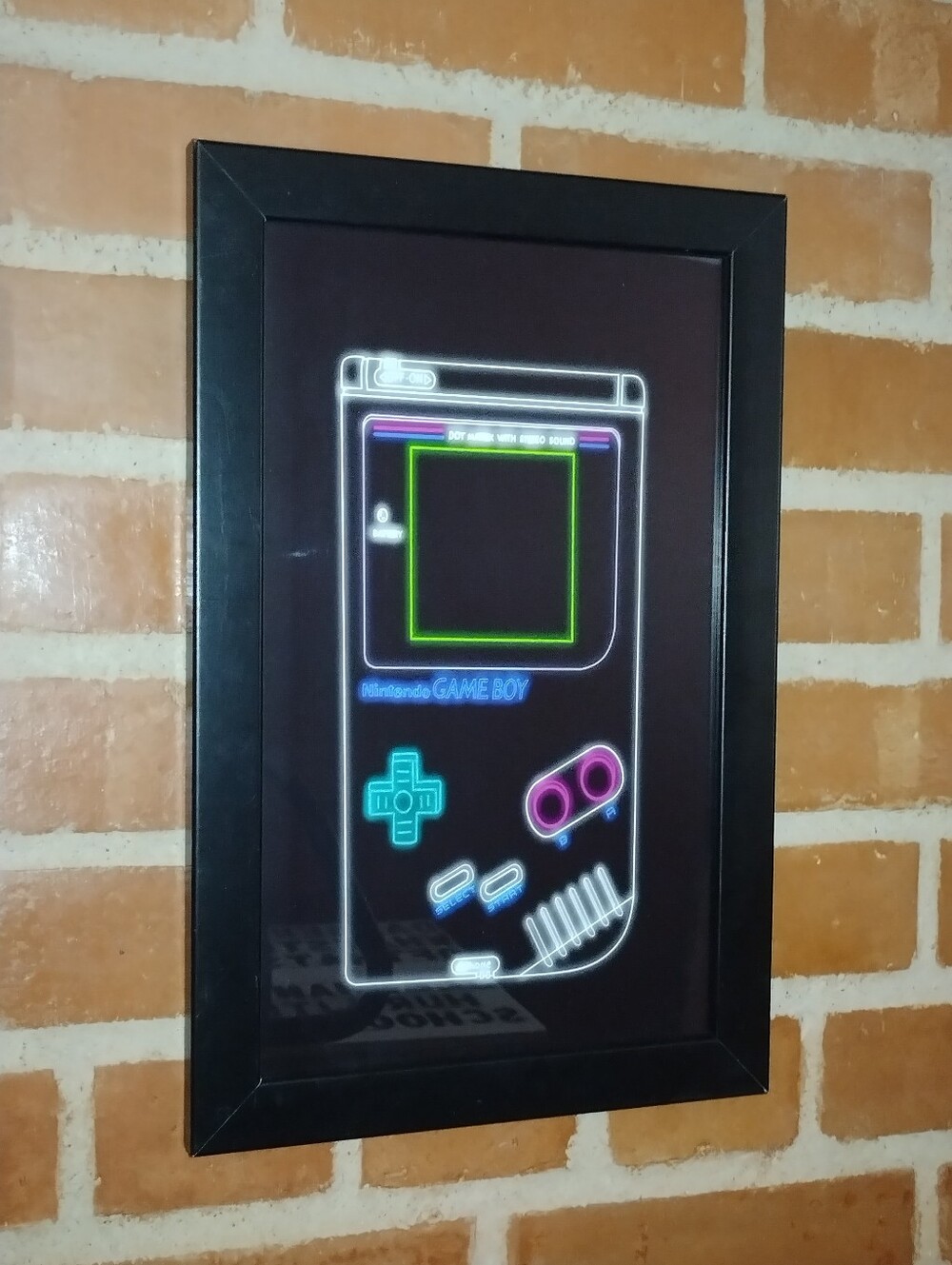 Neon Gameboy Framed Art Print By Neon Nicho